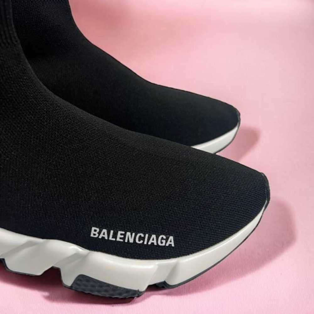 Balenciaga Speed Trainers Black White Sneaker Women Size 9 Runner Platform Orig. - Picture 3 of 10